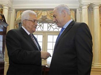 Palestinian Authority President Abbas and Israeli Prime Minister Netanyahu