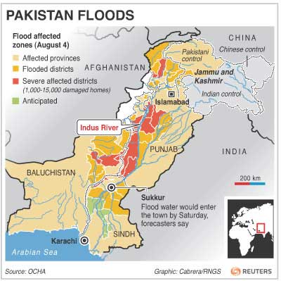Pakistan Flood Map
