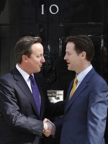 Prime Minister Cameron and Nick Clegg