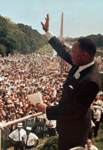 Dr. Martin Luther King, Jr. giving his "I Have a Dream" speech in 1963 in Washington, D.C. 