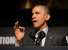 President Obama speaks at a National Action Network conference Friday, April 11, 2014, in New York. (AP Photo/The Daily News, Julia Xanthos, Pool)