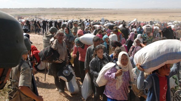 Syrian Kurds flee Islamic State
