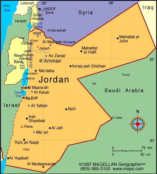 Zarqa-Jordan-map