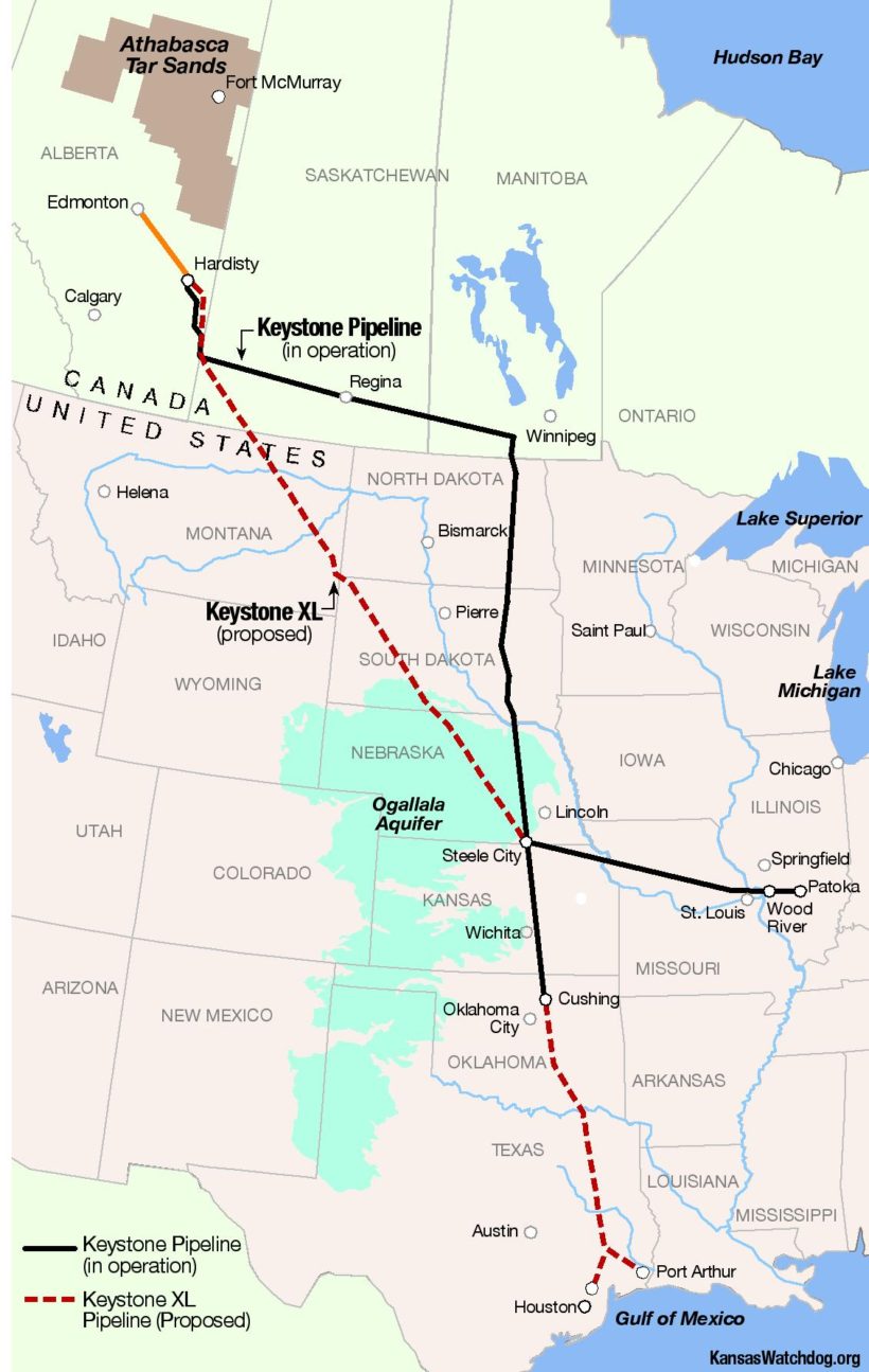 Keystone-pipeline-map