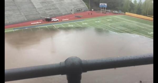 Tacoma-high-school-stadium-rapidly-floods-in-epic-rain-storm