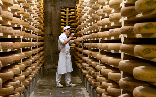 The Comte cheese cellar of Fort Saint Antoine in the Jura Mountains (Photo: Kalpana Kartik/Alamy)