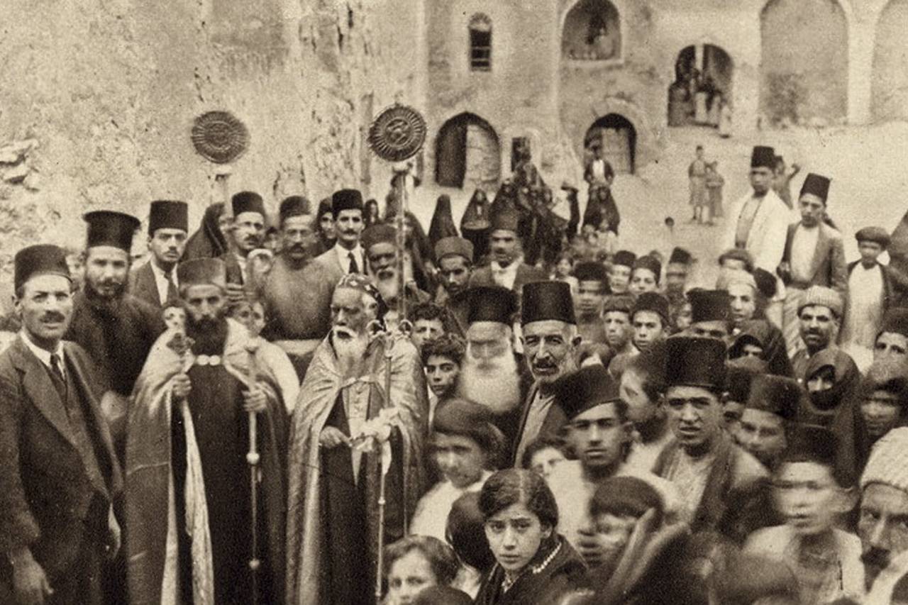 This photo taken in the 1920s shows a ceremony at the Mar Matai monastery in Mosul, Iraq, where a Christian community thrived for centuries. Photo: Associated Press