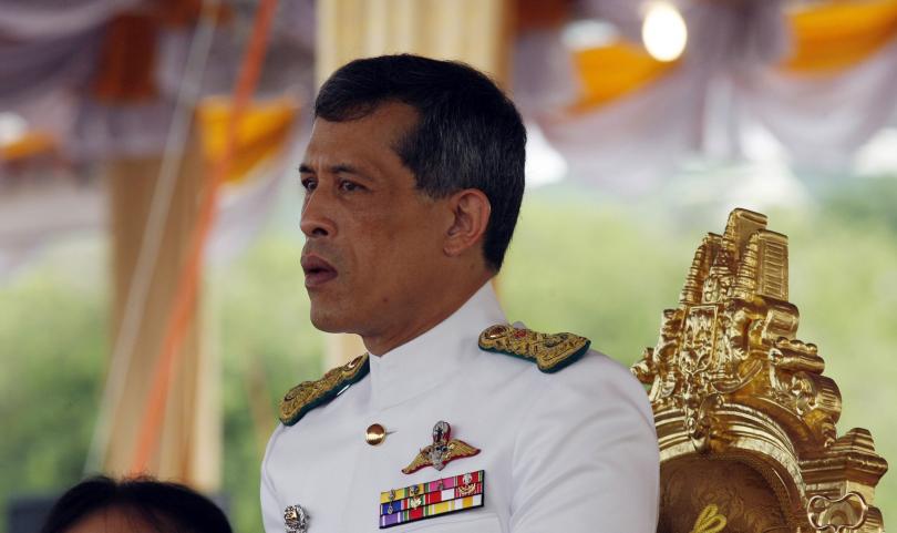 Thailand's Crown Prince Maha Vajiralongkorn watches the annual royal ploughing ceremony in Bangkok May 11, 2009.