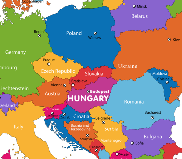 hungary-europe-map