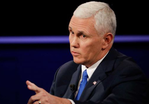 Donald Trump's runningmate, Republican nominee for vice president, Mike Pence.