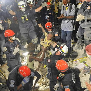 Boy rescued in Haiti