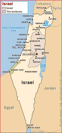 Map of Israel