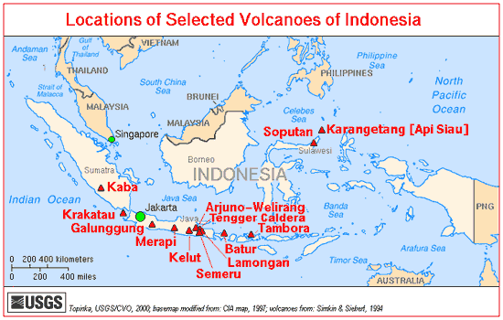Map of Volcanoes