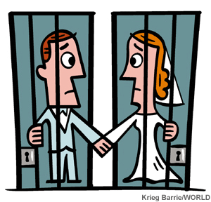 Lovebirds Jailbirds cartoon