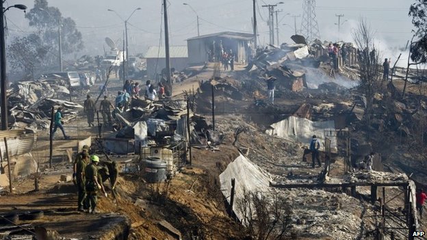 Chile's forestry agency said it could take more than 20 days to fully extinguish the fire
