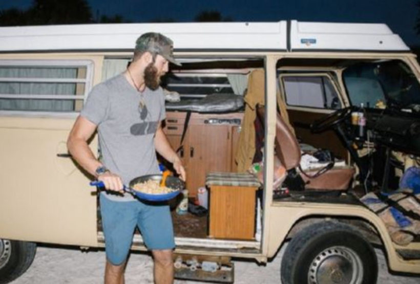 MLB player lives in a van