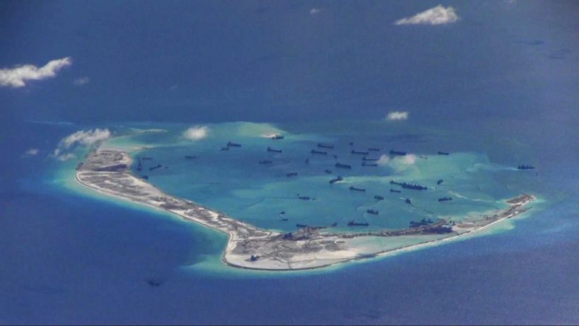 Angry China shadows U.S. warship near man-made islands