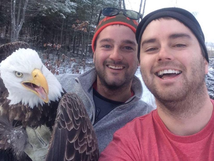 Selfie with a bald eagle