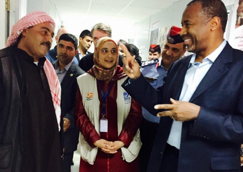 Ben Carson meets with Syrians at refugee camps in Jordan