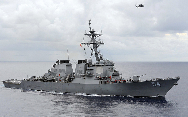 U.S. Warship Sails Near Island Claimed by China