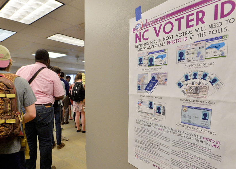 Federal judge upholds voter ID law in North Carolina