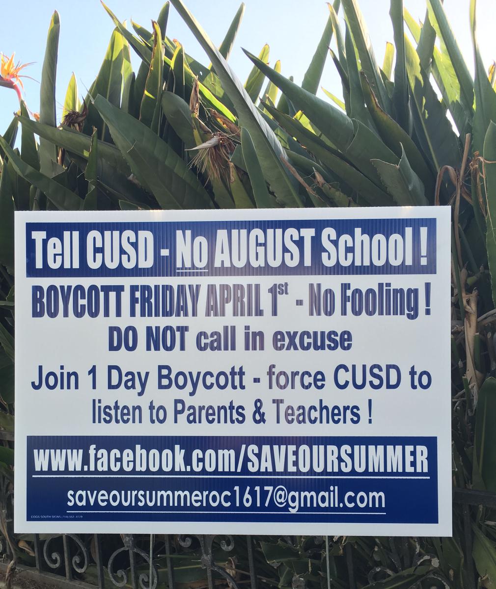 CA parents planned oneday boycott over school year start date