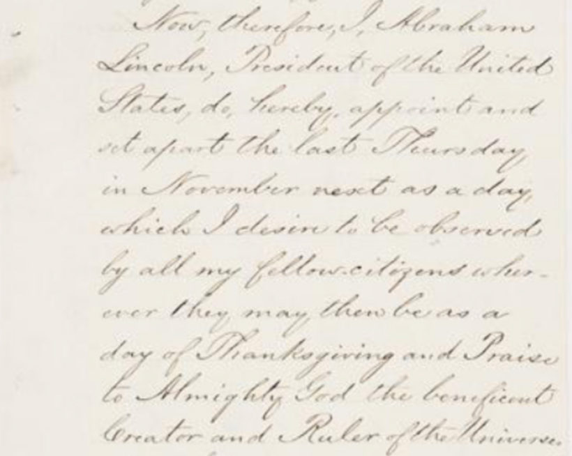 Written by Abraham Lincoln in 1864 (Document: The National Archives).