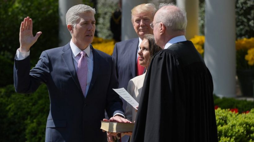 Gorsuch sworn in ahead of key Supreme Court cases