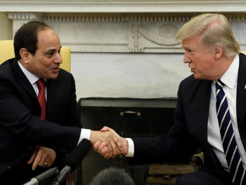 Trump to al Sisi: “We are very much behind Egypt”