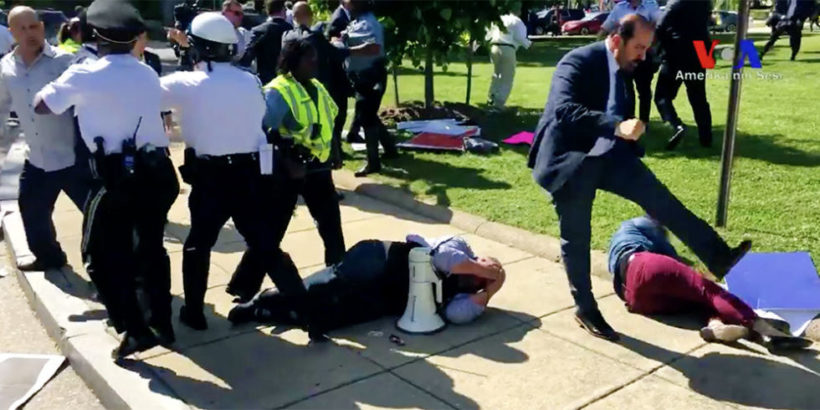 Turkish president’s bodyguards beat up protesters in D.C.