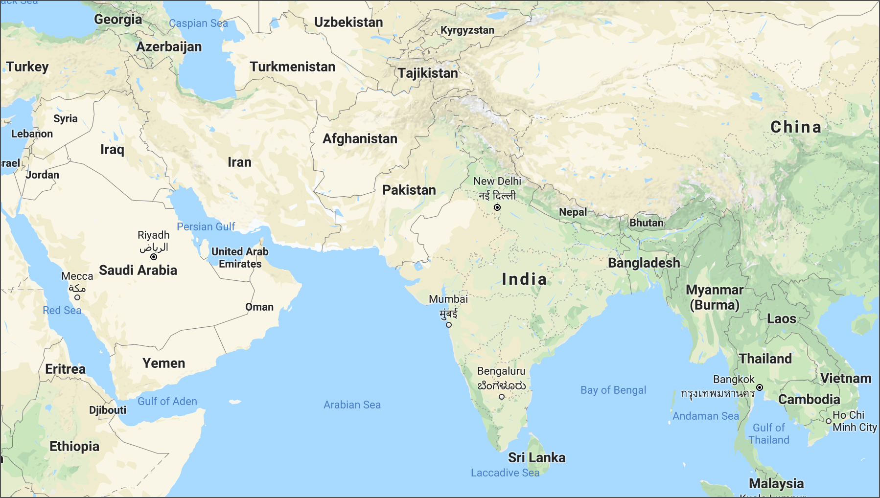 Пакистан шри ланка. Индия на карте. Страна Индия на карте.