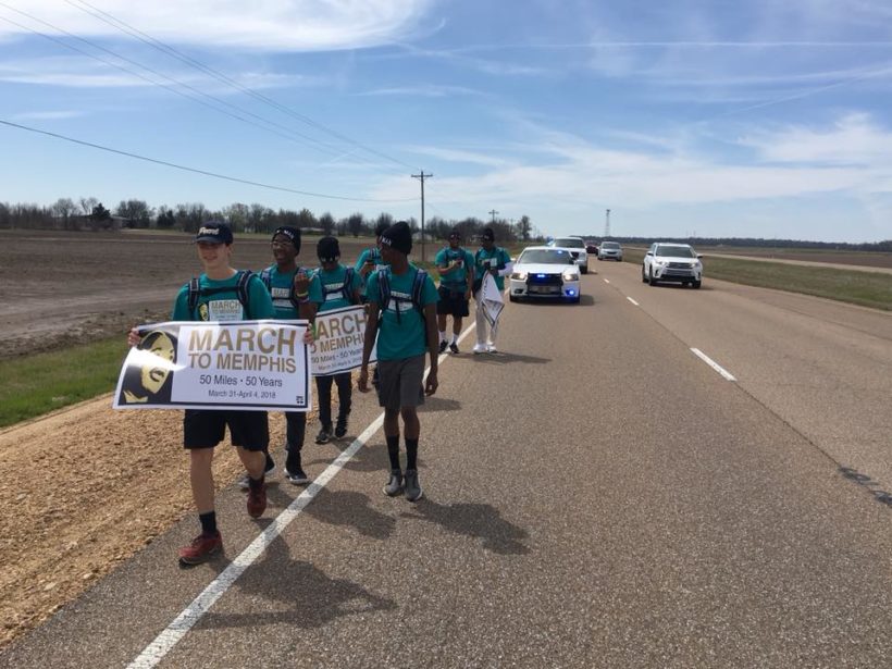 Teens walk 50 miles to Memphis to honor Martin Luther King Jr.
