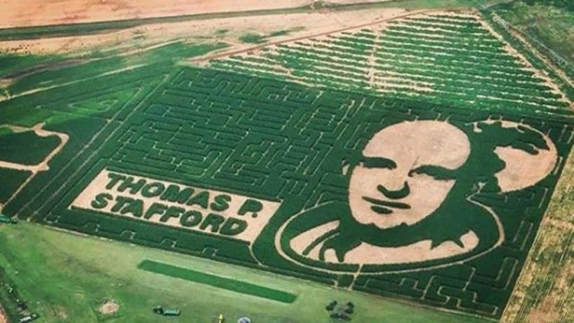 Astronaut Corn Maze Photographed From Space