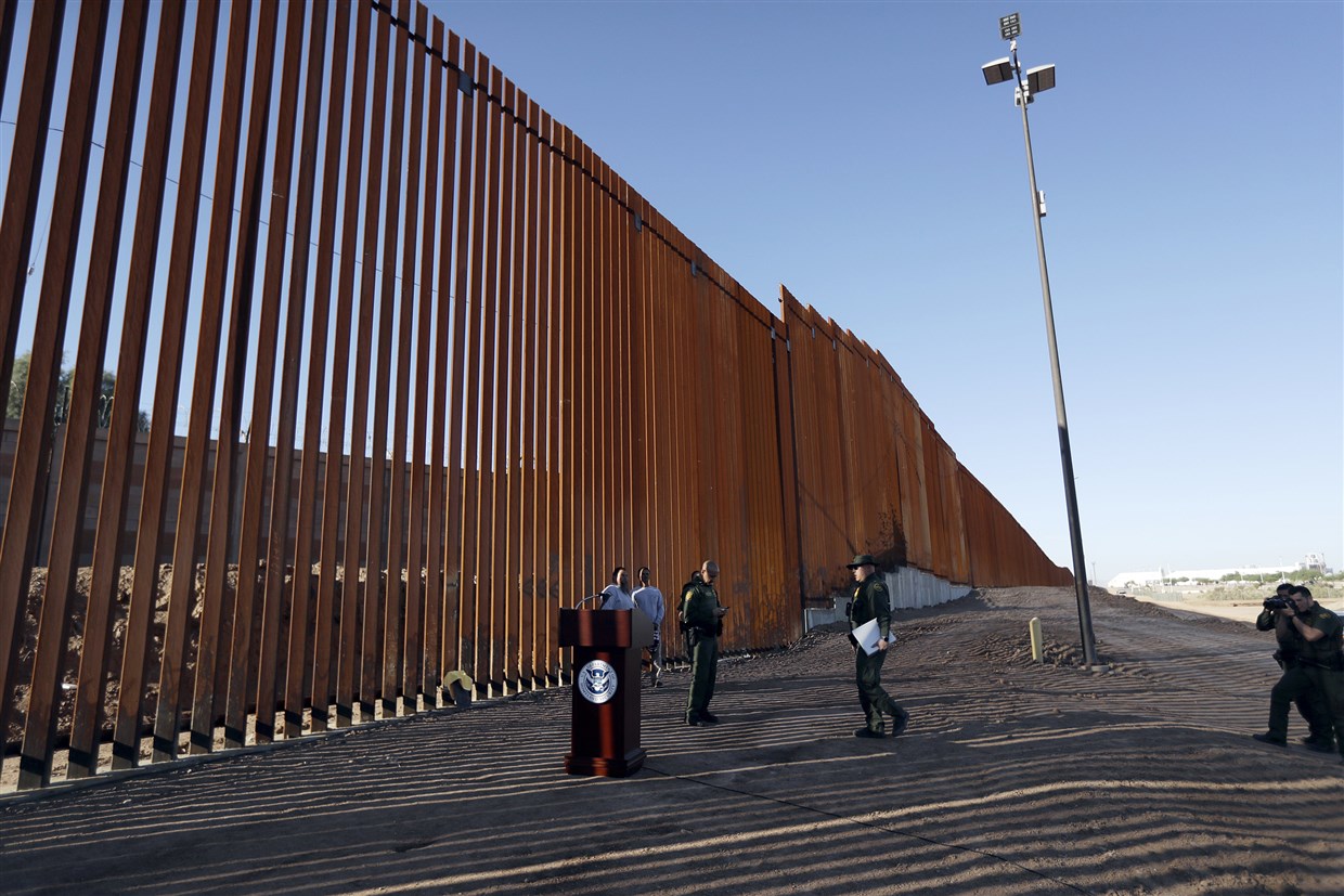 DHS unveils Trump’s first completed border wall project