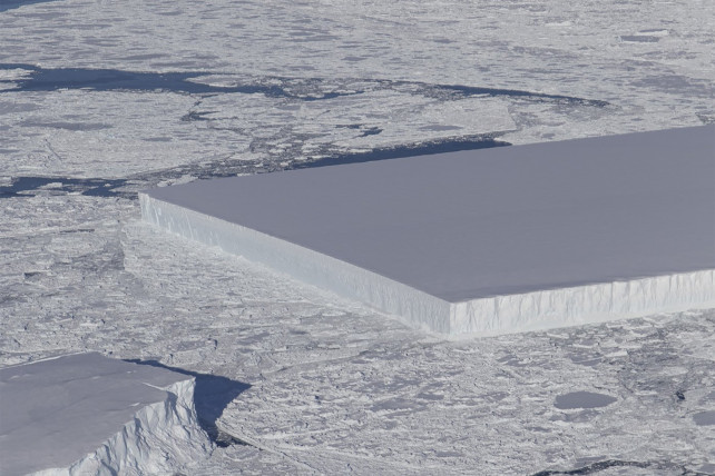 Perfectly rectangular iceberg spotted by NASA in Antarctic