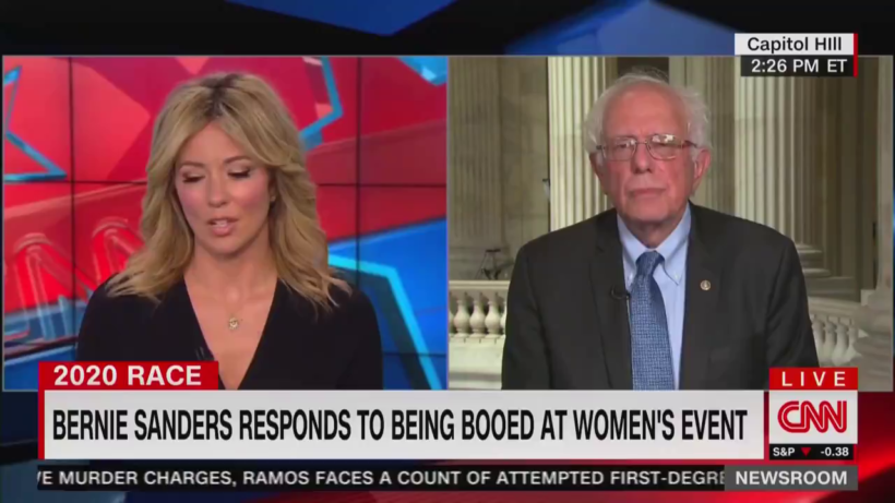 CNN interviews presidential candidate Bernie Sanders – ignores mass protests in Venezuela