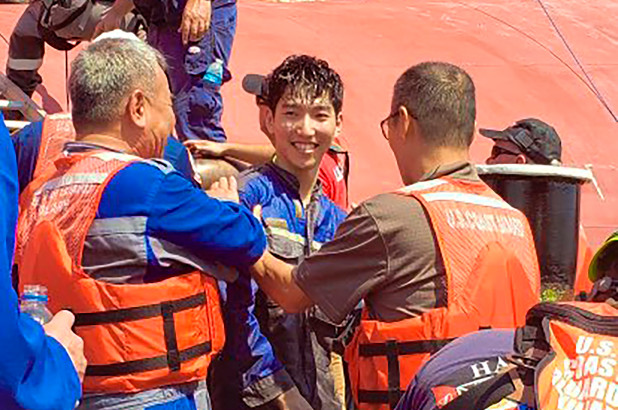 World #3 – U.S. Coast Guard rescues final crew member from overturned cargo ship