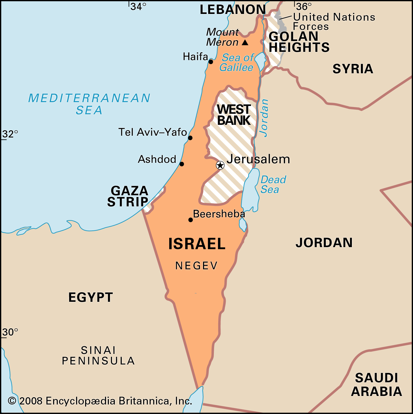 New Map Of Israel