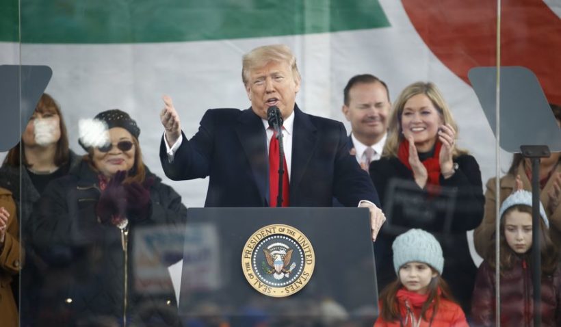 Trump Becomes First U.S. President to Attend March for Life