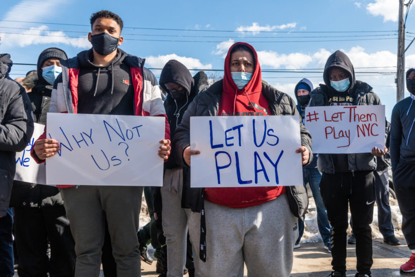 NYC students rally: Open our schools, let us play sports