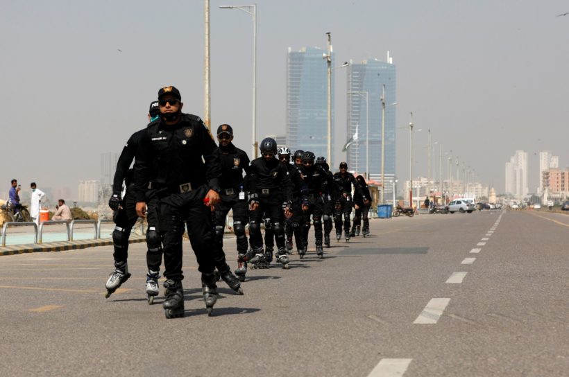 World #2 – Pakistan’s new roller-blade armed police response unit