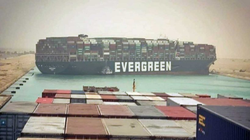 Megaship stuck sideways in Suez Canal, disrupting global trade