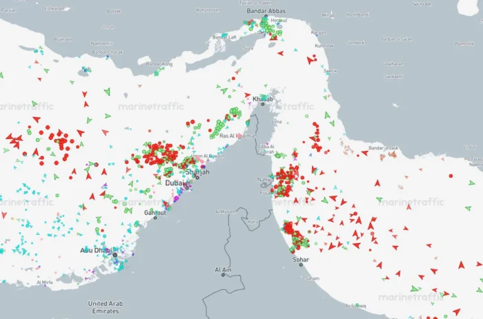 Why are some ships going through the Strait of Hormuz during a blockade?