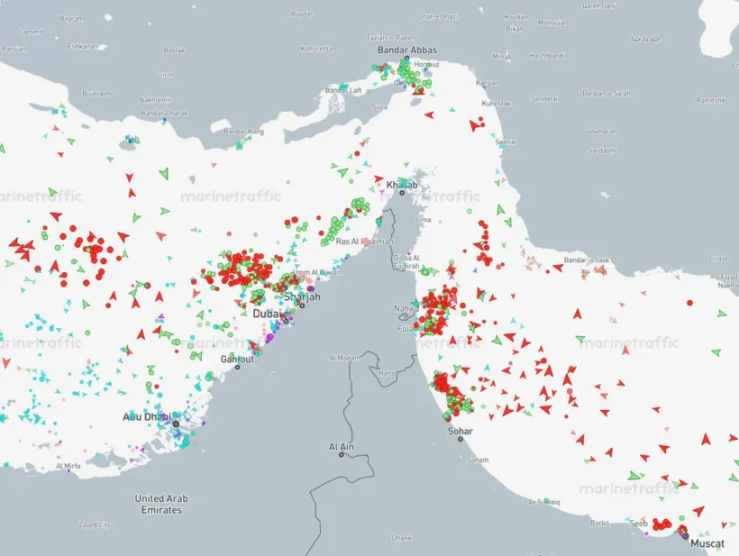 Why are some ships going through the Strait of Hormuz during a blockade?