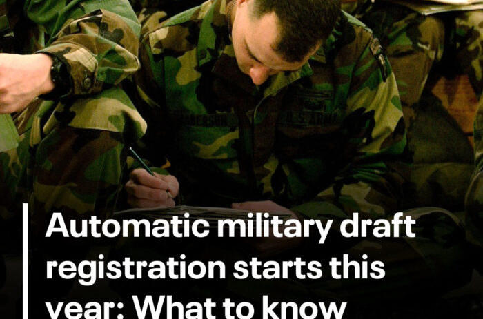 Automatic military draft registration starts this year for men 18-26