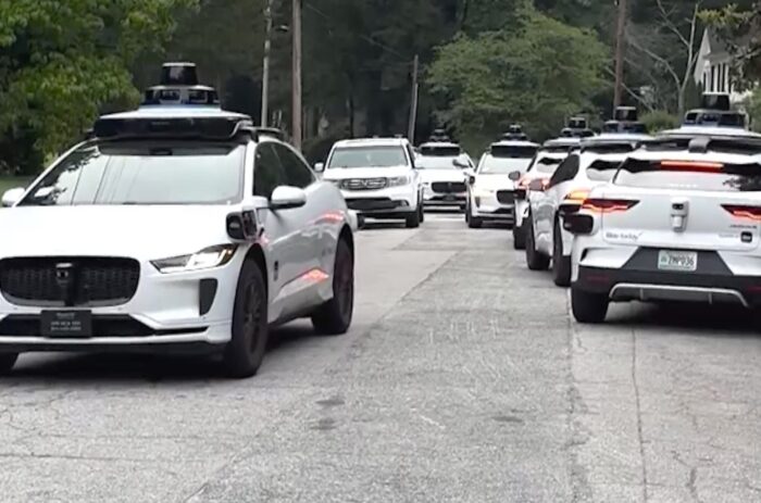 Waymo cars circling one Atlanta neighborhood from morning to night