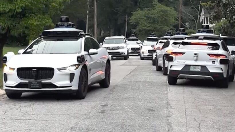 Waymo cars circling one Atlanta neighborhood from morning to night
